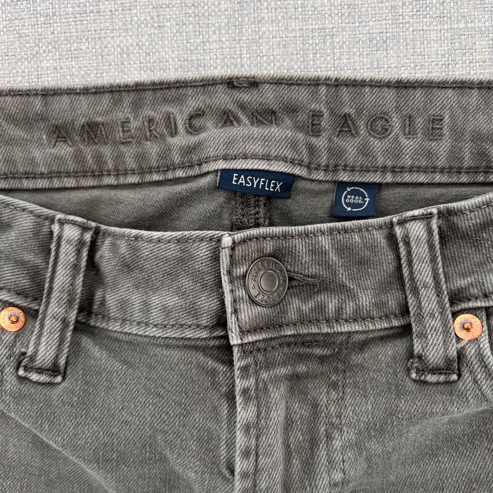 American Eagle Original Bootcut Jeans Men 30x34 (fits 32x33) Gray Classic Denim - Picture 4 of 12